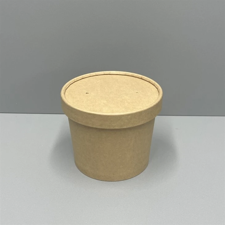 ভেন্টেড ঢাকনা সহ পাস্তার জন্য 12oz ক্রাফ্ট পেপার পাত্রে
