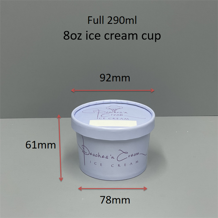 8oz ice cream paper cups with lids