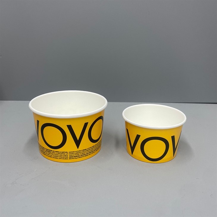 small and medium ice cream cups
