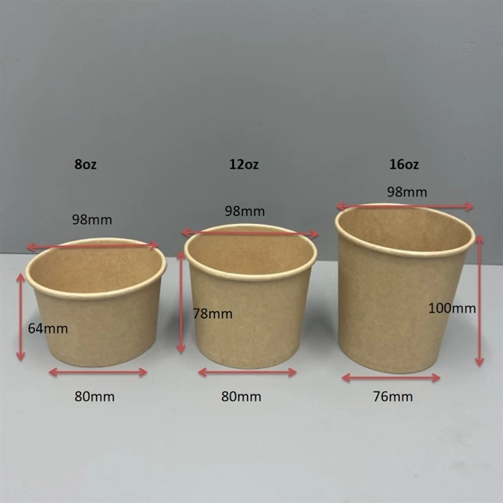 8oz and 12oz kraft soup containers